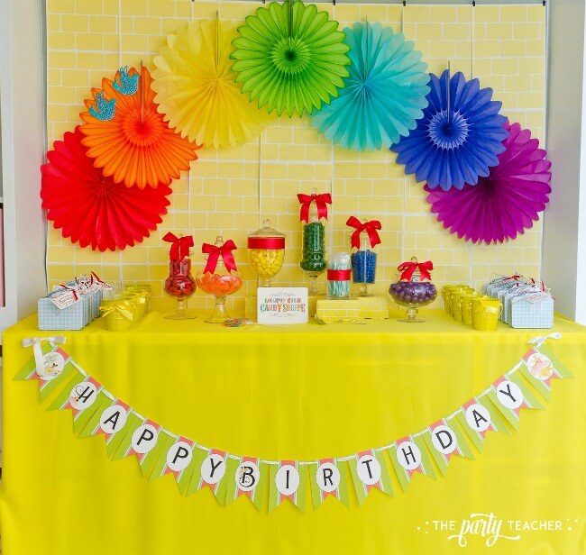 Wizard of Oz party by The Party Teacher - Lollipop Guild Candy Shoppe