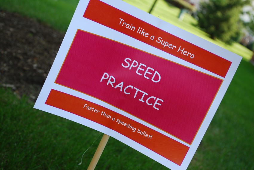 Girl's superhero birthday party - activity station signs