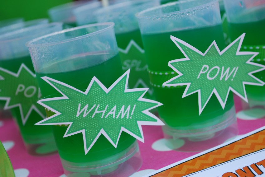 Girl's superhero birthday party -jell-o