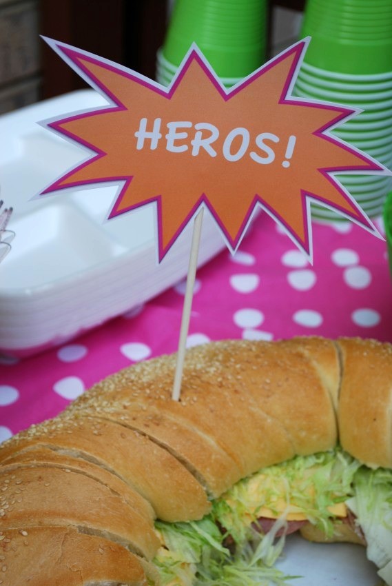 Girl's superhero birthday party -heros