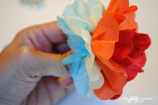 Mexican Tissue Flower Tutorial by The Party Teacher - 8