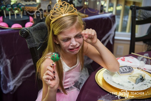 Zombie Princess Party by The Party Teacher - zombie cake pop