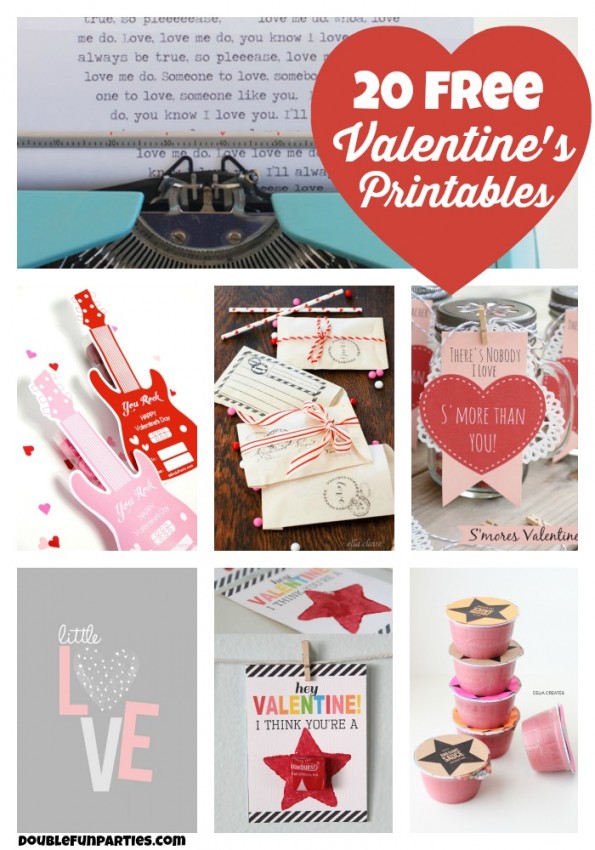 20 Free Valentine's Party and Classroom Printables