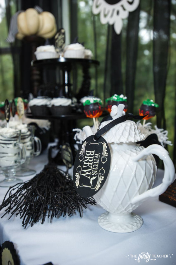 Witch's Tea Party by The Party Teacher-dessert table