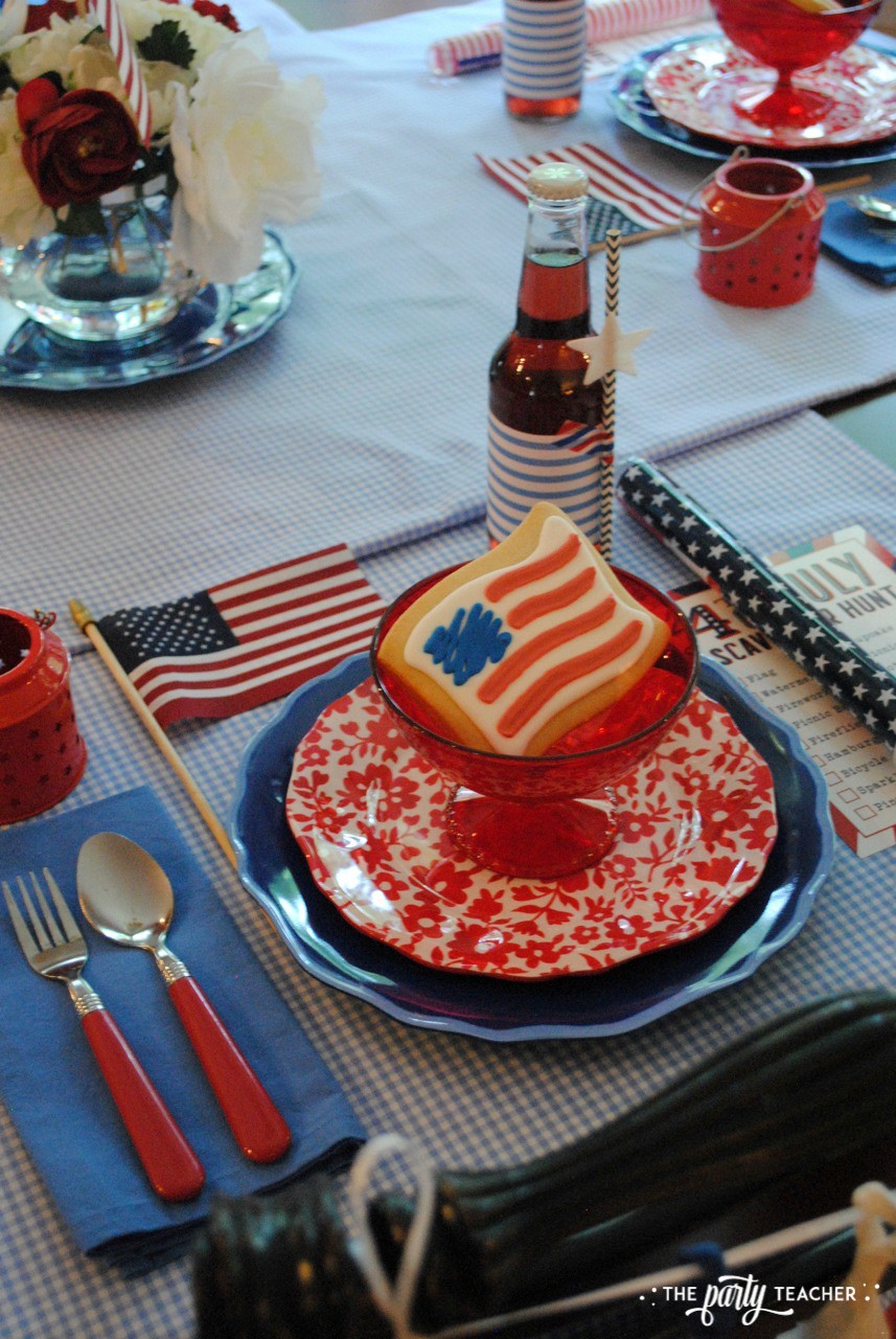 4th of July Kids Table by The Party Teacher - place setting