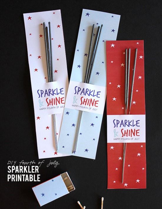 4th of July free sparkler holders by Alice and Lois