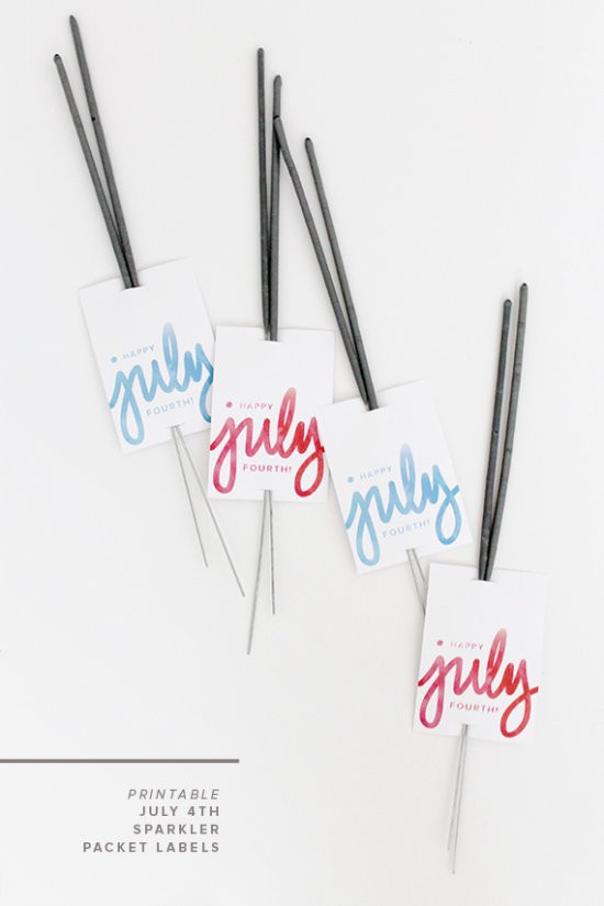 4th of July free sparkler holders by Almost Makes Perfect