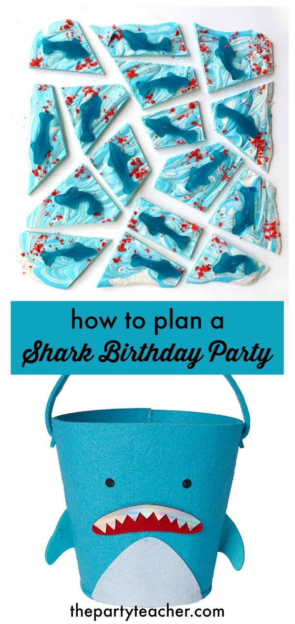 How to plan a shark birthday party - a mini party plan from The Party Teacher