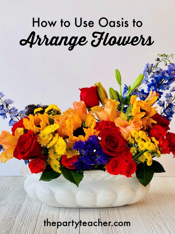 How To Arrange Flowers Using Oasis The Party Teacher,Blue Wall Living Room