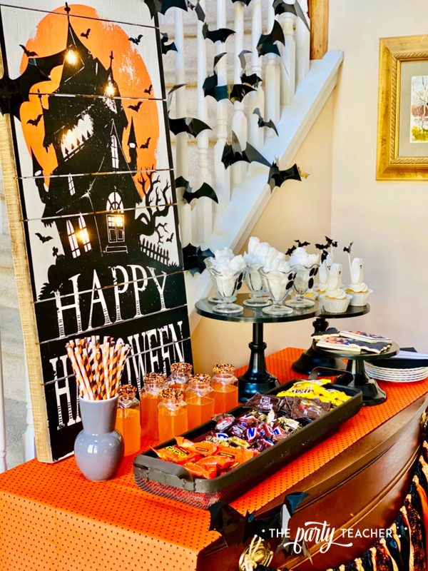 Halloween candy table by The Party Teacher - dessert table-34