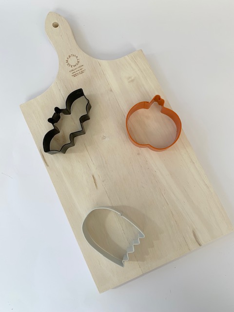 Party Pinching Halloween Charcuterie Board - cookie cutters