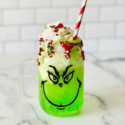 How to Make Grinch Soda Floats
