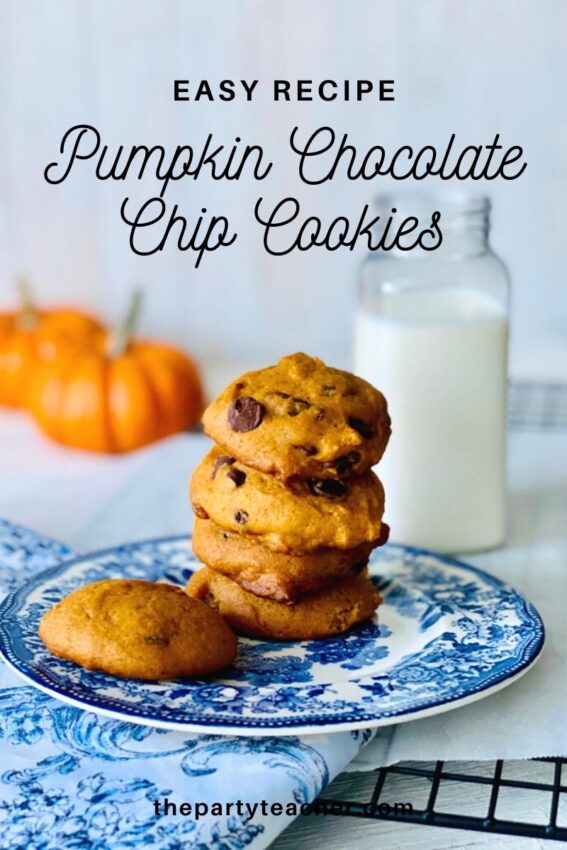 Easy Recipe - Pumpkin Chocolate Chip Cookies Recipe by The Party Teacher