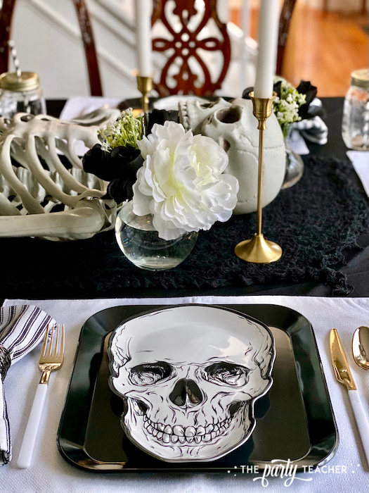  Halloween Skeleton Tablescape by The Party Teacher - 33