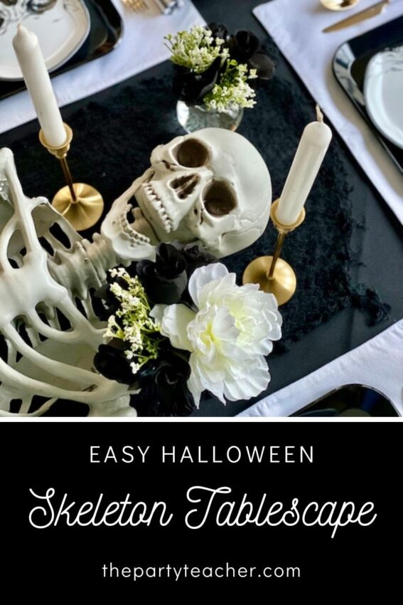 How to Style a Halloween Skeleton Tablescape by The Party Teacher (1)
