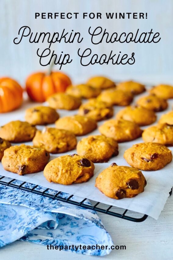 Perfect for Winter - Pumpkin Chocolate Chip Cookies Recipe by The Party Teacher