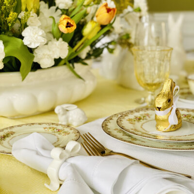 My Parties: Bunnies & Bows easter tablescape