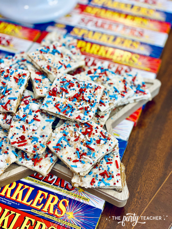 4th of July Saltine Cracker Toffee Recipe by The Party Teacher - 7