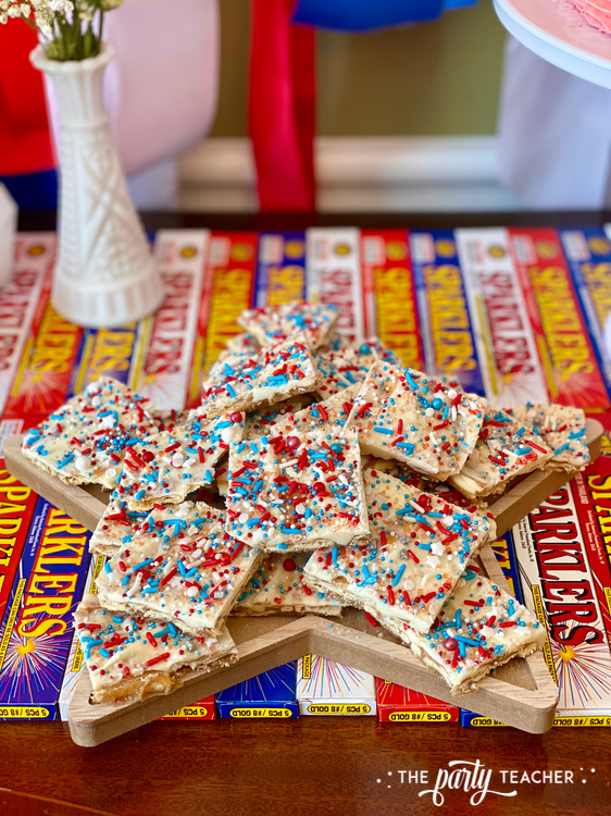 4th of July Saltine Cracker Toffee Recipe by The Party Teacher - 9