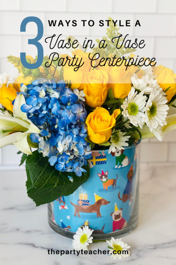 How to Style a Vase in a Vase Centerpiece 3 Ways by The Party Teacher-wrapping paper