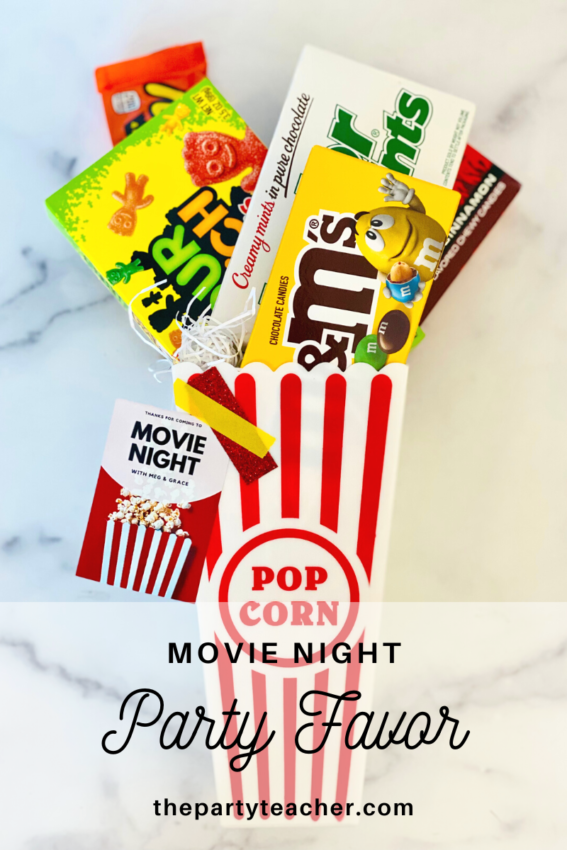 Movie Night Party Favor by The Party Teacher
