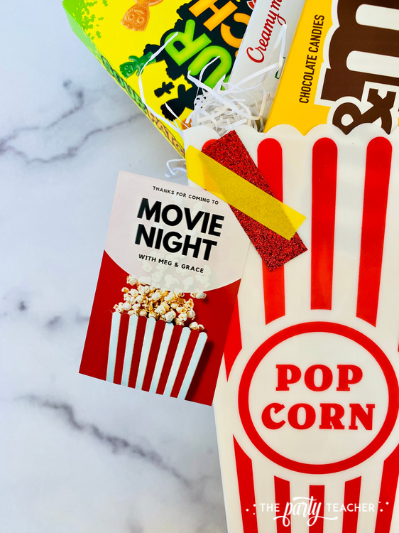 Movie night popcorn box party favor by The Party Teacher - 3
