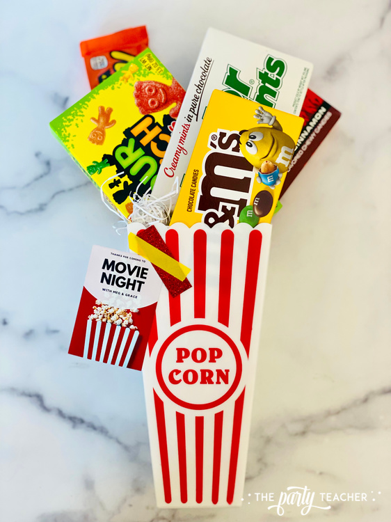 Movie night popcorn box party favor by The Party Teacher - 4