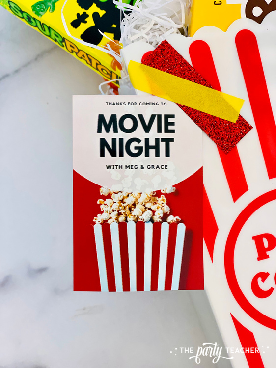 Movie night popcorn box party favor by The Party Teacher - 7